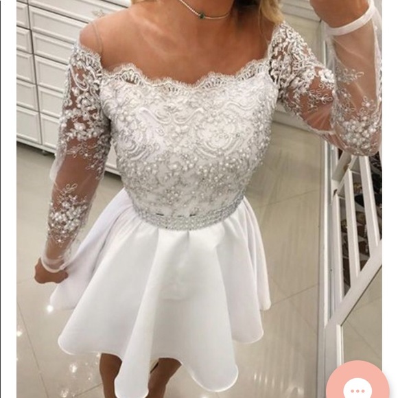 Pretty white dress!! Never worn! - Picture 1 of 2